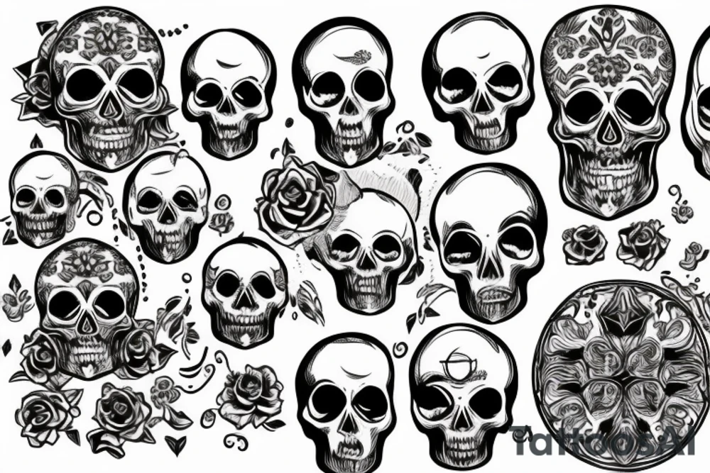 skull momento mori tattoo idea