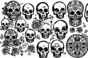 skull momento mori tattoo idea