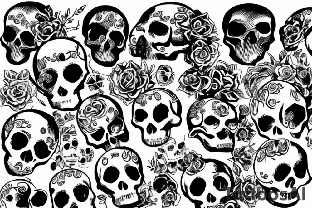 skull momento mori tattoo idea