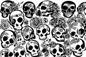 skull momento mori tattoo idea