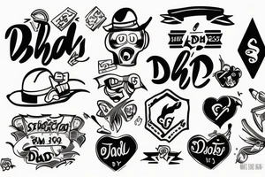 2 sons and a dad tattoo idea
