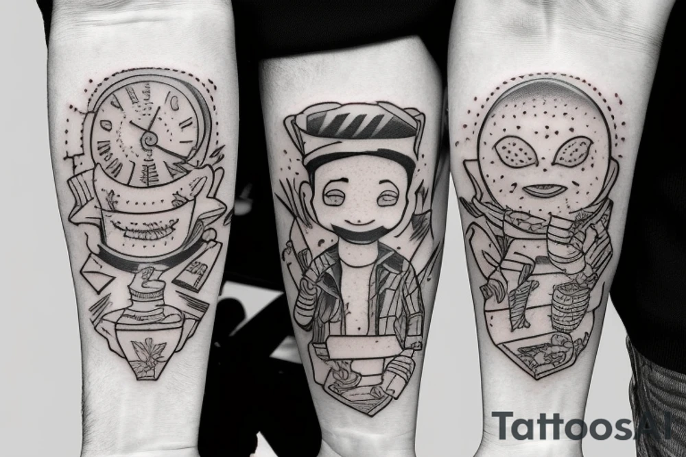 2 sons and a dad tattoo idea