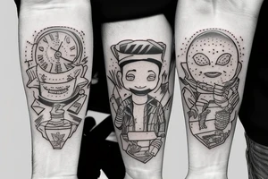 2 sons and a dad tattoo idea