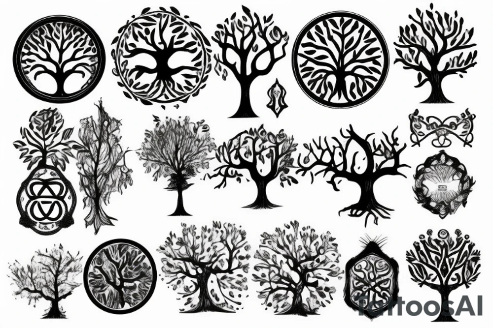 Tree of life decaying tattoo idea