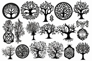 Tree of life decaying tattoo idea