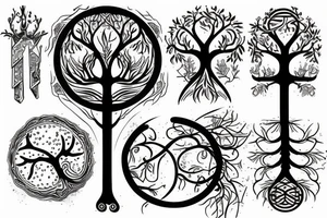 Tree of life decaying tattoo idea