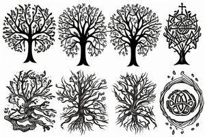Tree of life decaying tattoo idea