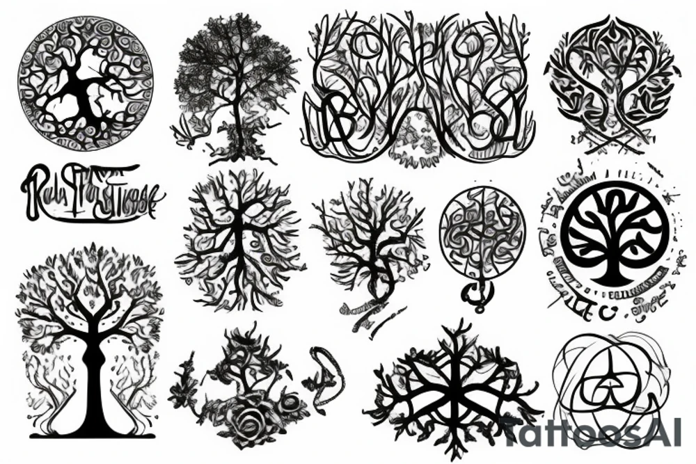 Tree of life decaying tattoo idea