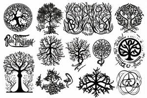 Tree of life decaying tattoo idea