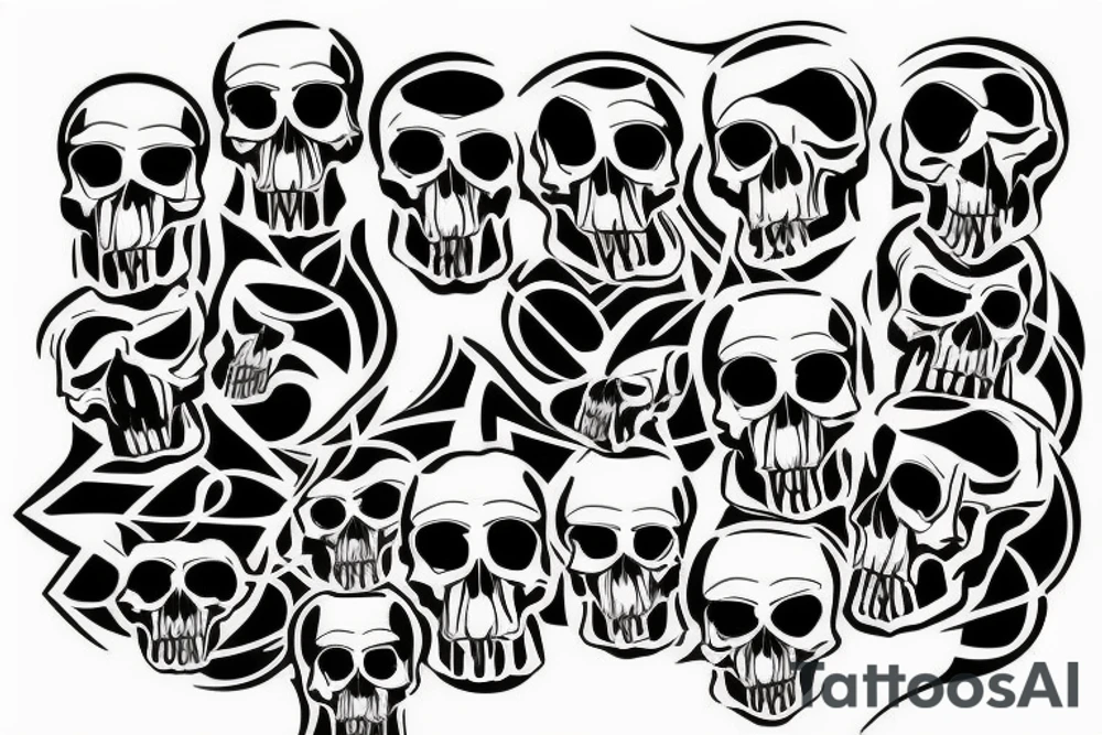 Skull 
everyone will die tattoo idea