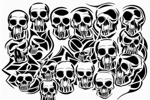 Skull 
everyone will die tattoo idea