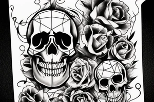 Skull 
everyone will die tattoo idea