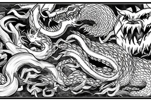 fenrir and jormungandr tattoo idea