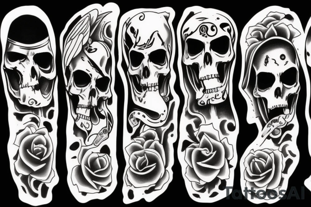 Death ands its lovers with the grim reaper tattoo idea