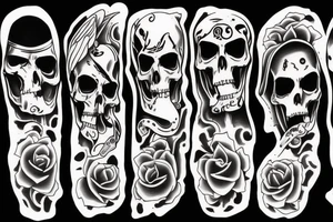 Death ands its lovers with the grim reaper tattoo idea