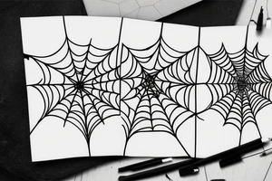 Sacred geometry spider web glitch tattoo idea