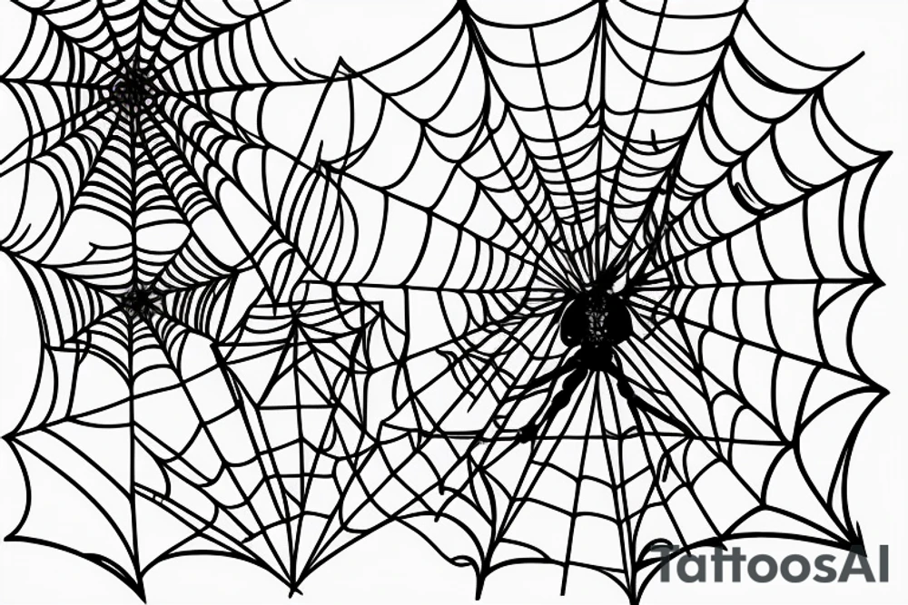 Sacred geometry spider web glitch tattoo idea