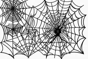Sacred geometry spider web glitch tattoo idea