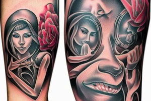 Love strength power overcome music faith family tattoo idea