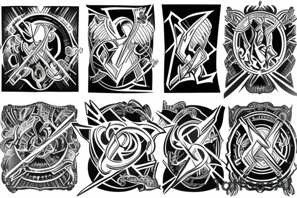 Love strength power overcome music faith family tattoo idea