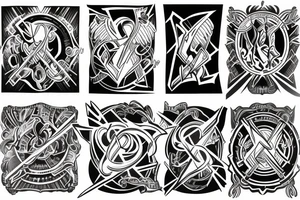 Love strength power overcome music faith family tattoo idea