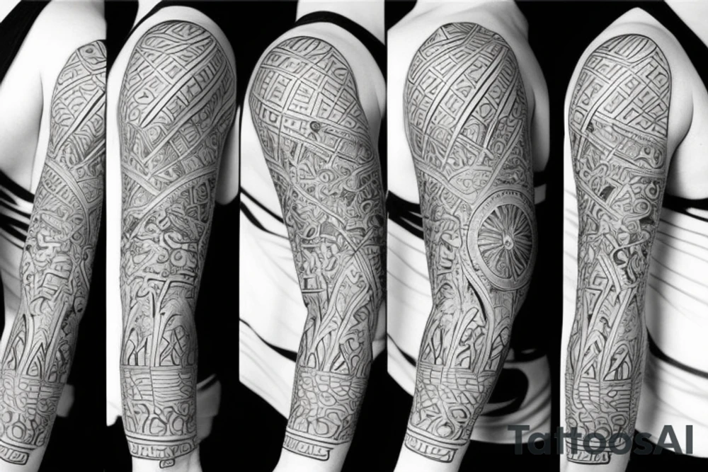 Empathy quarter sleeve tattoo idea