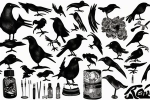 raven tattoo idea