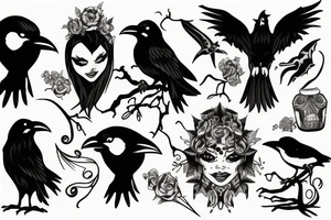 raven tattoo idea