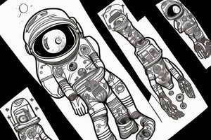 Spaceman, bones, Ctulhu tattoo idea