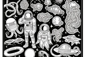 Spaceman, tentacles, Ctulhu tattoo idea