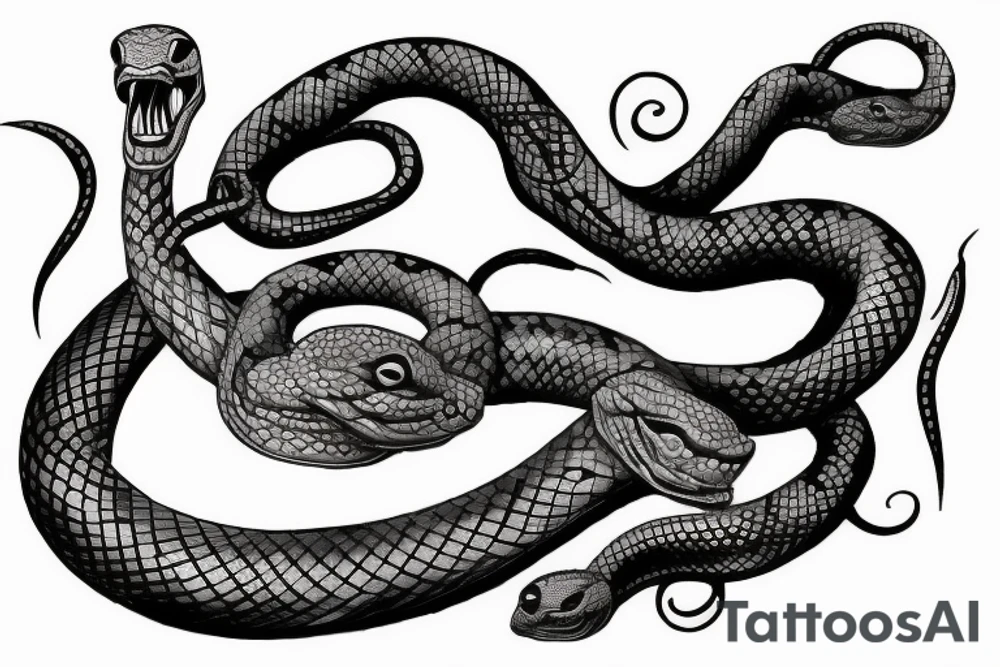 Hanya mask snake tattoo idea