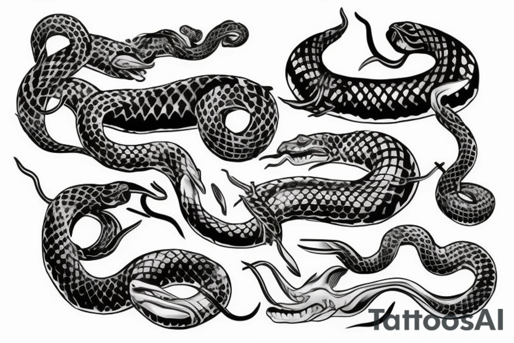 Hanya mask snake tattoo idea