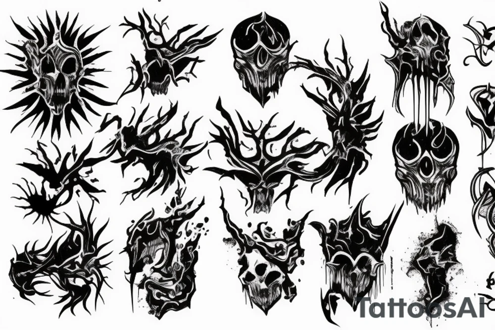 Bloody aspid tattoo idea