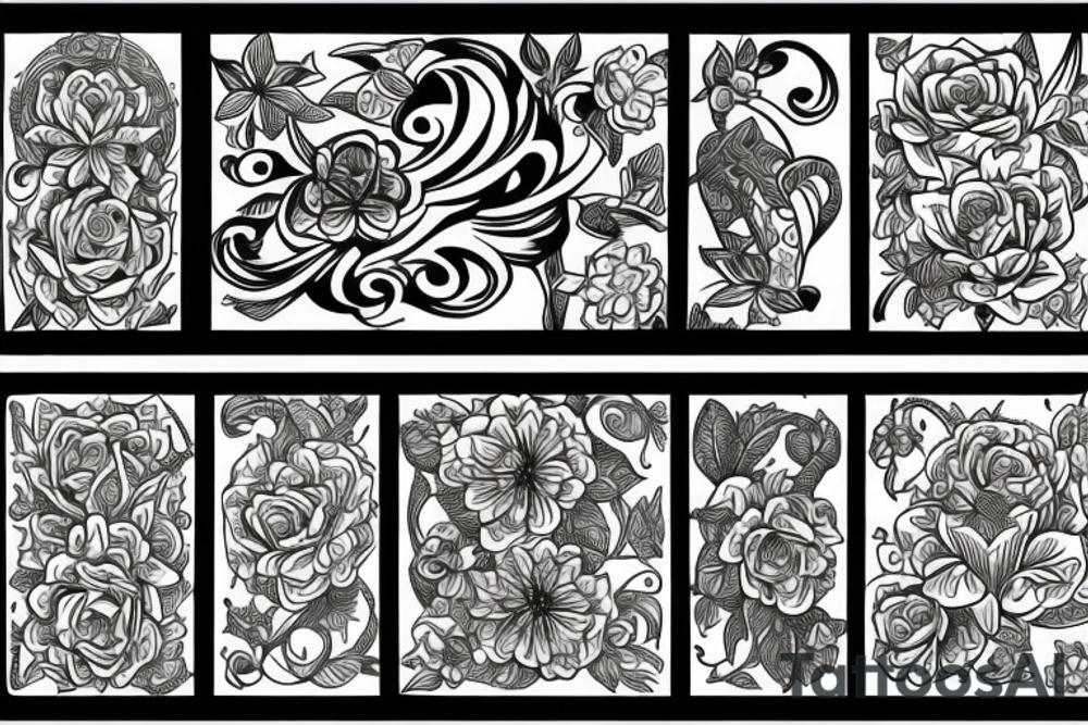 mythological flower tattoo idea