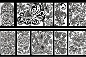 mythological flower tattoo idea