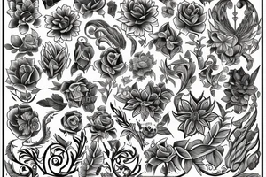 mythological flower tattoo idea