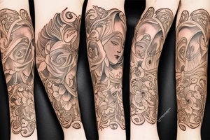 mythological flower tattoo idea