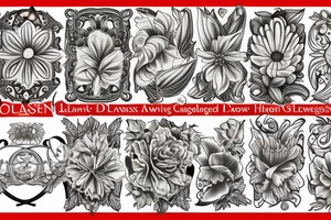 mythological flower bush tattoo idea