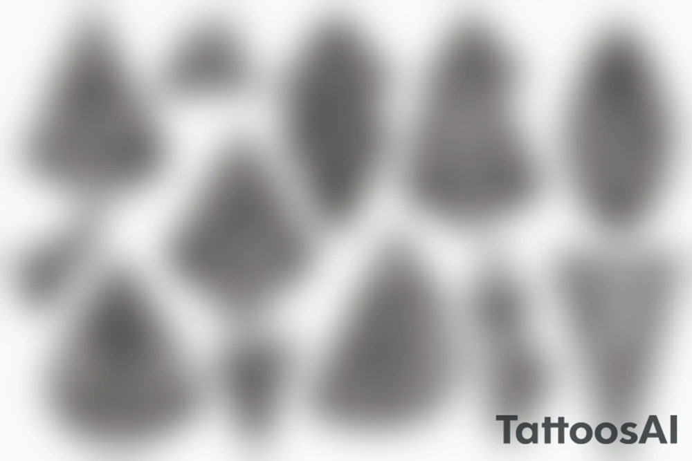 Artichoke in triangle tattoo idea