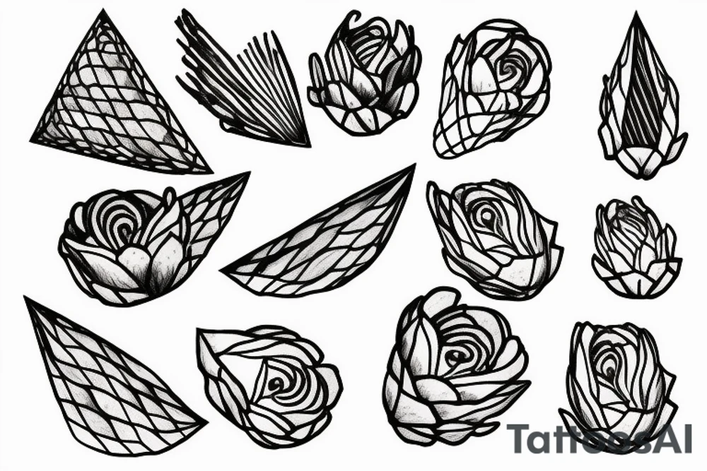 Artichoke in triangle tattoo idea