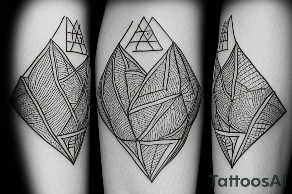 Artichoke in triangle tattoo idea