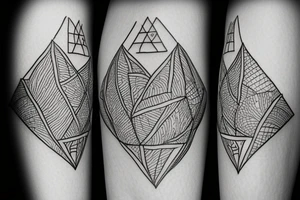 Artichoke in triangle tattoo idea