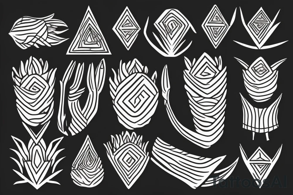 Artichoke in triangle tattoo idea