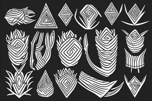 Artichoke in triangle tattoo idea