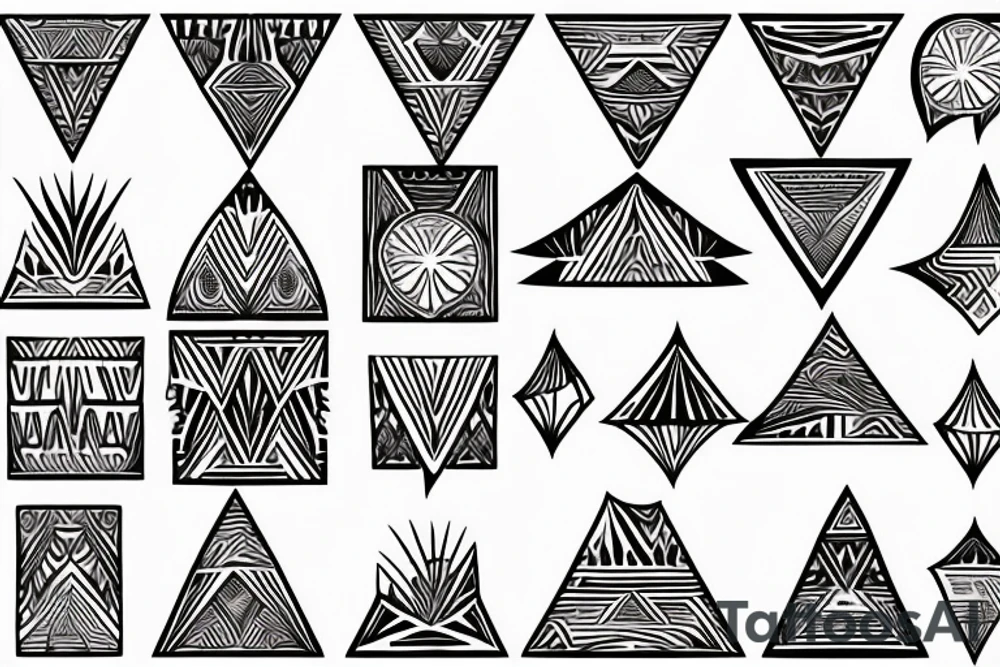 Artichoke in triangle tattoo idea
