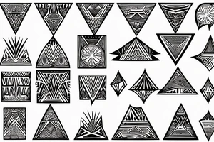 Artichoke in triangle tattoo idea
