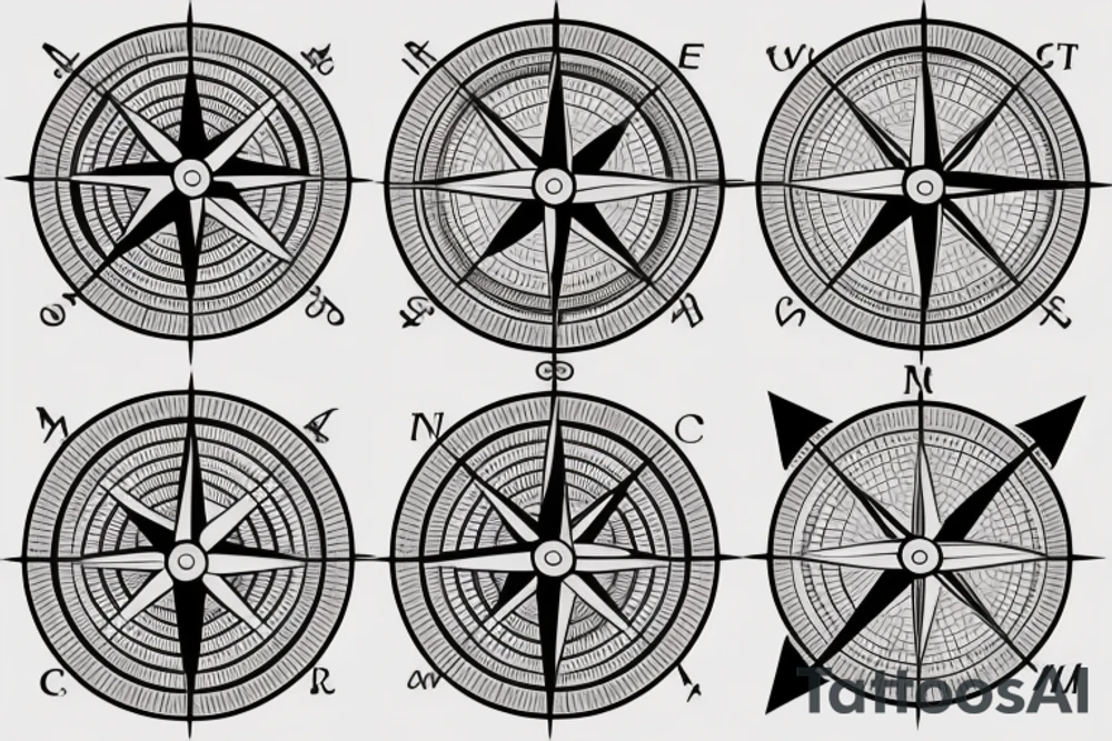 Nordic compass tattoo idea