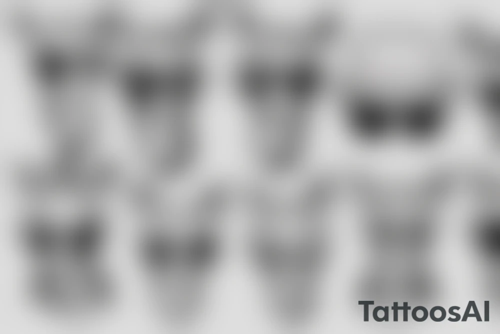 giraffe with sunglasses tattoo idea