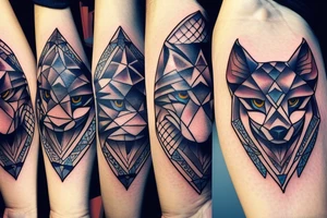 lone wolf with blue eyes tattoo idea