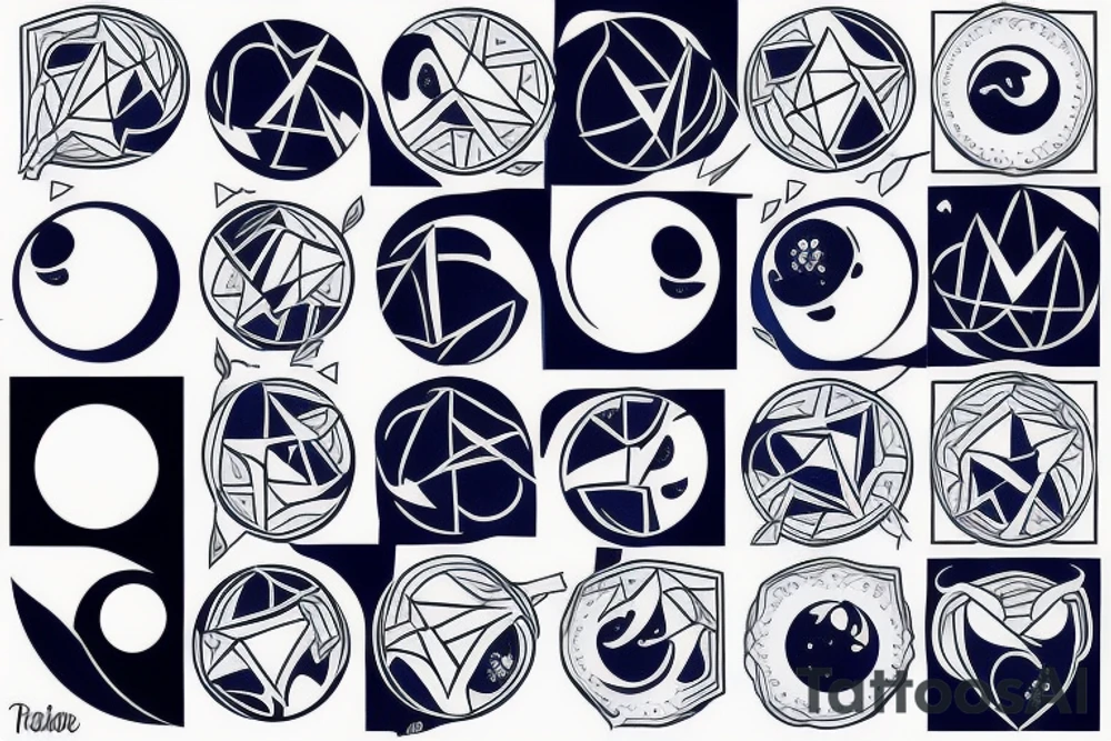 lone wolf blue eyed moon tattoo idea